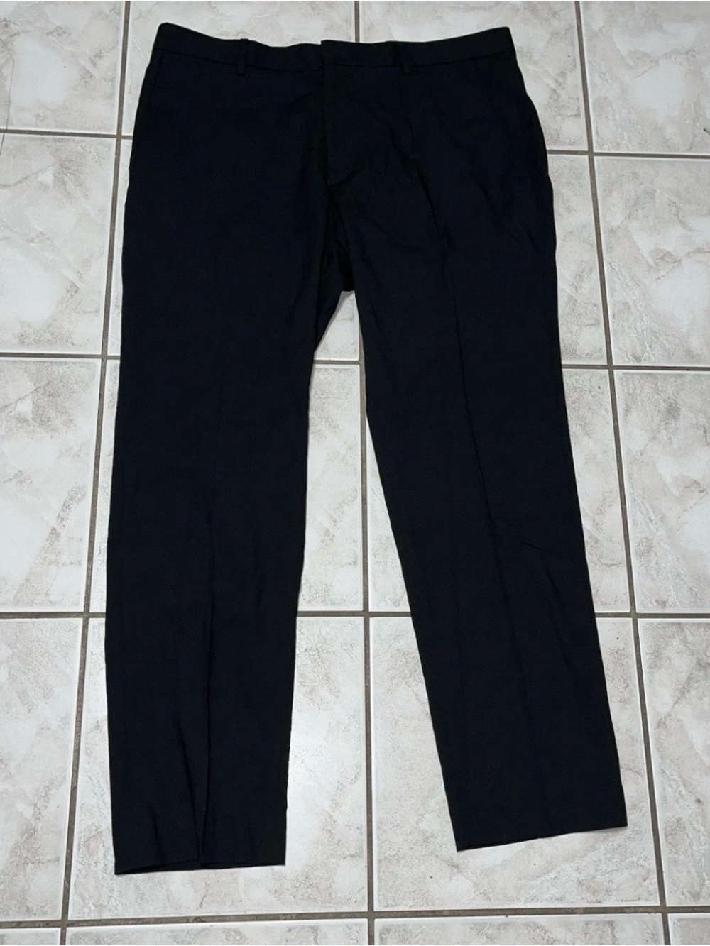 Billy London UK Dress Pants Mens 36x30 Black Straight Leg Pockets Suit Bottoms